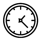 line drawing of a clock
