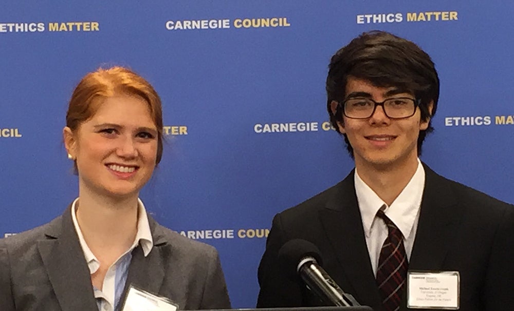 Carnegie fellows 2015, Rachel Grant and Michael Enseki-Frank Carnegie fellows 2015, Rachel Grant and Michael Enseki-Frank