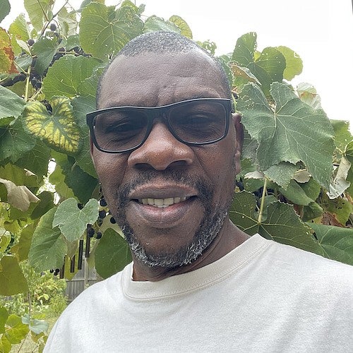 jean faye portrait in a vineyard