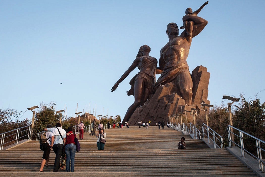 large scuplture in dakar, senegal