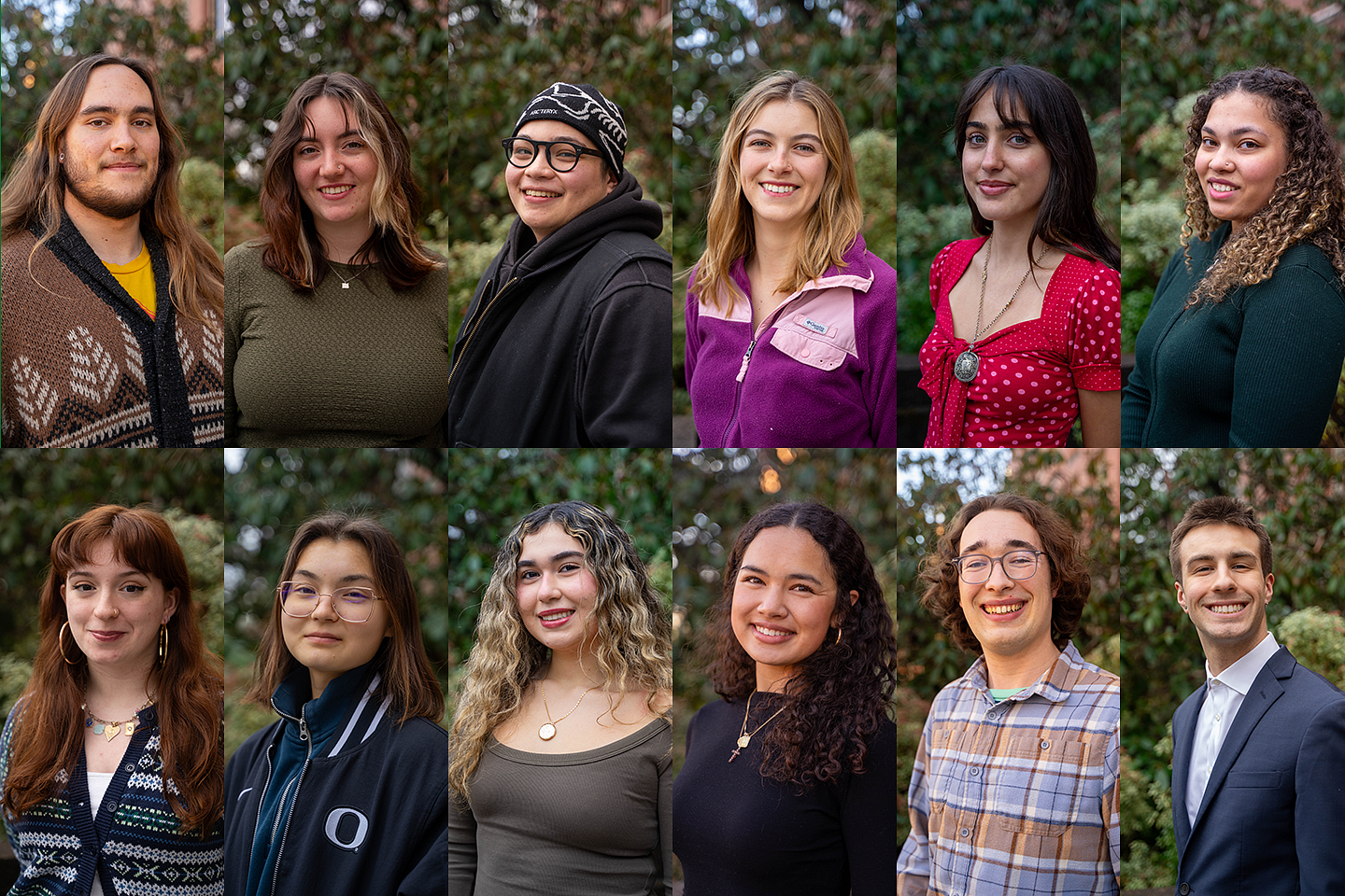 composite portrait of the 12 members of the CHC student advisory council