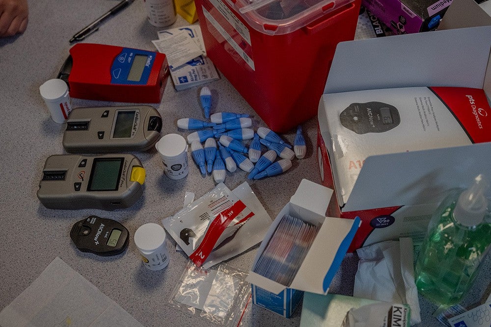 medical supplies on a table