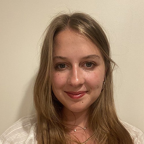portrait of sarah porter against white wall