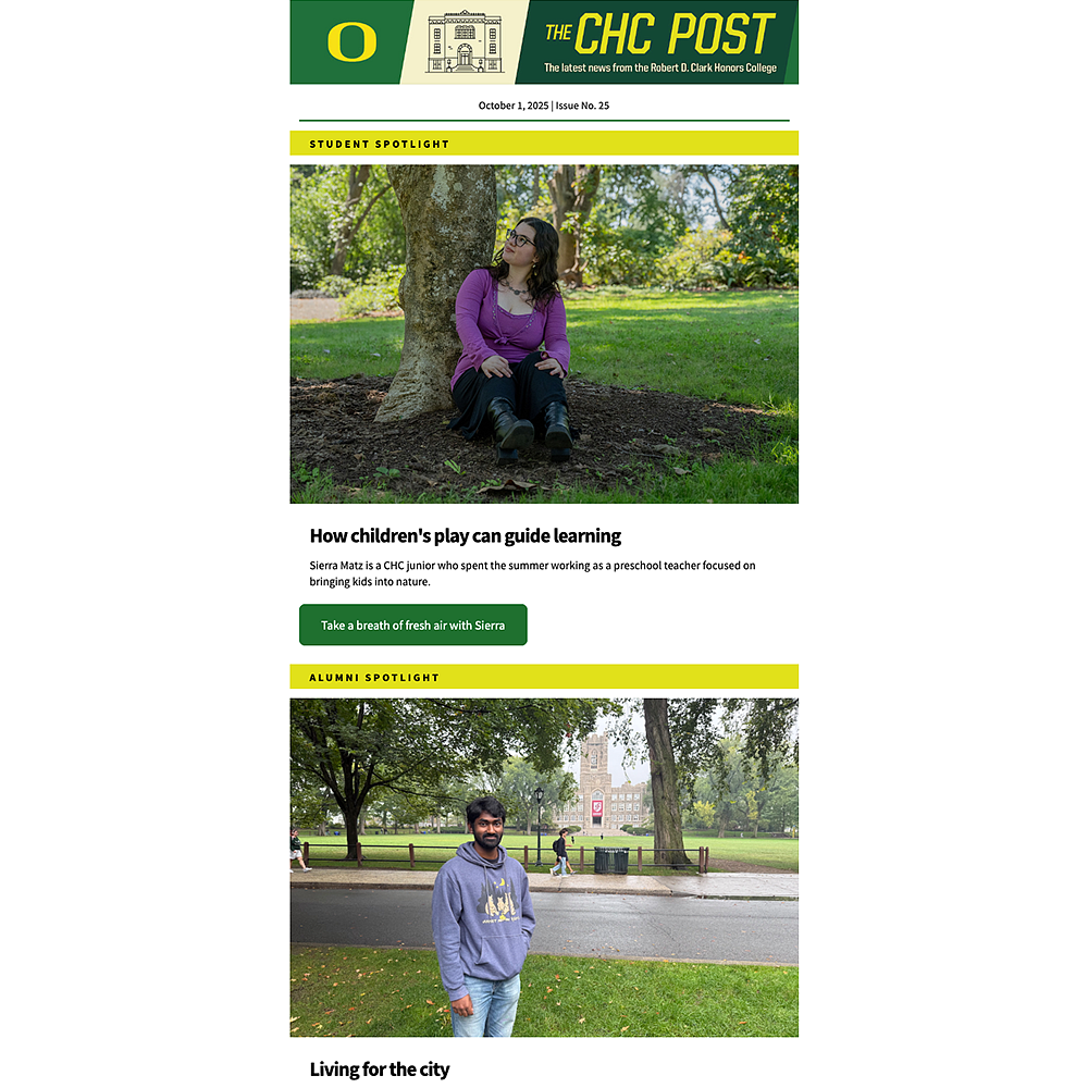 screenshot of the oct 1 2025 edition of the chc post