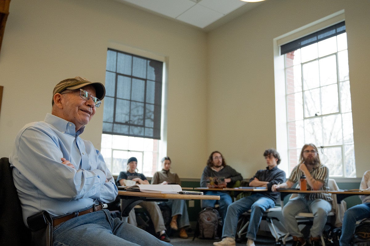 peter defazio teaching a class in chapman hall