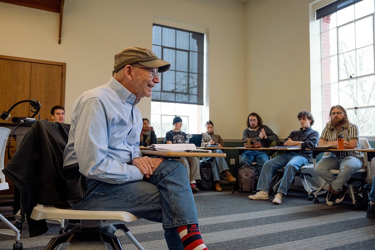 peter defazio teaching a class in chapman hall