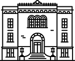 icon line drawing of chapman hall