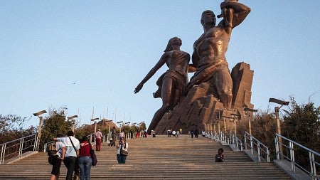 large scuplture in dakar, senegal