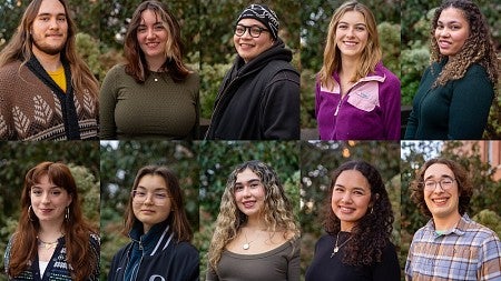 composite portrait of the 10 members of the CHC student advisory council