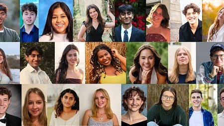 the 2025 stamps scholars portraits, collaged