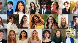 the 2025 stamps scholars portraits, collaged