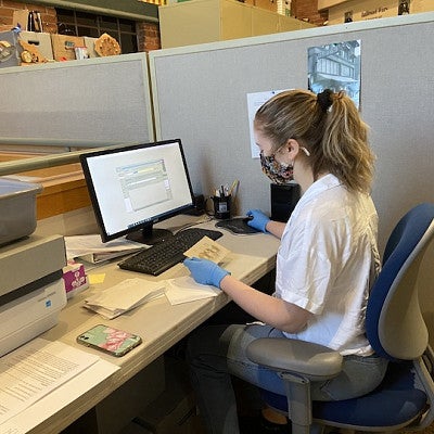 Morning Glory Ritchie during her internship at the Springfield History Museum
