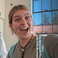 student taking a selfie