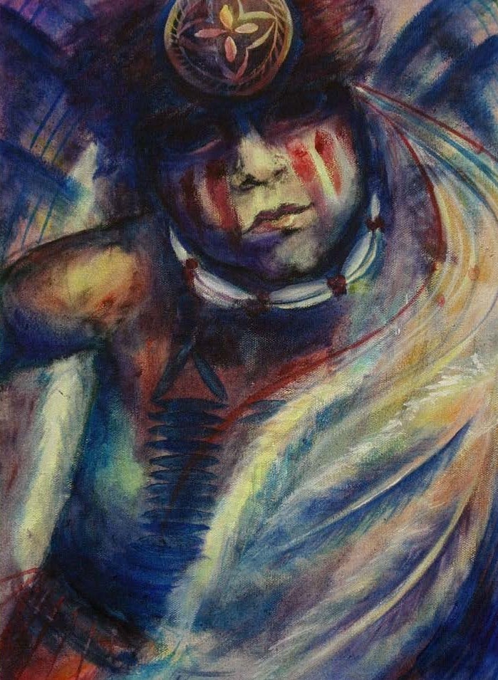 Eagle Dance, mixed media by Roxanne Olsson Eagle Dance, mixed media by Roxanne Olsson
