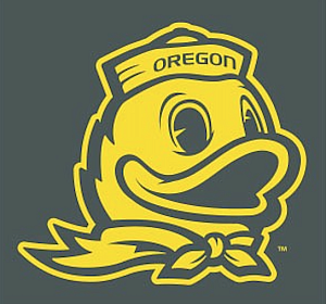 Yellow and Grey Icon of The University of Oregon Duck