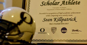 Scholar Athlete: Awarded to Sean Killpatrick in recognition of high academic achievement while competing on a varsity team