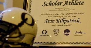 Scholar Athlete Award Scholar Athlete: Awarded to Sean Killpatrick in recognition of high academic achievement while competing on a varsity team