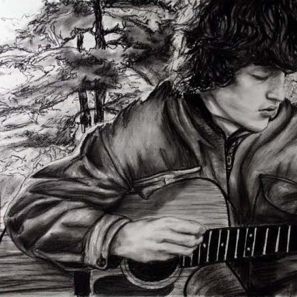 Johnny, charcoal drawing by Madison Cuneo