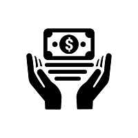 icon of money between two upraised hands