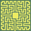 green and yellow tiled labyrinth graphic